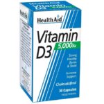 Health Aid Vitamin D3 5000 IU (30 Capsules)