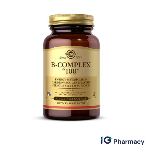 Untitled design - 2026-07-03T144843.607 Solgar® B-Complex "100" – 50 Vegetable Capsules - Image 1