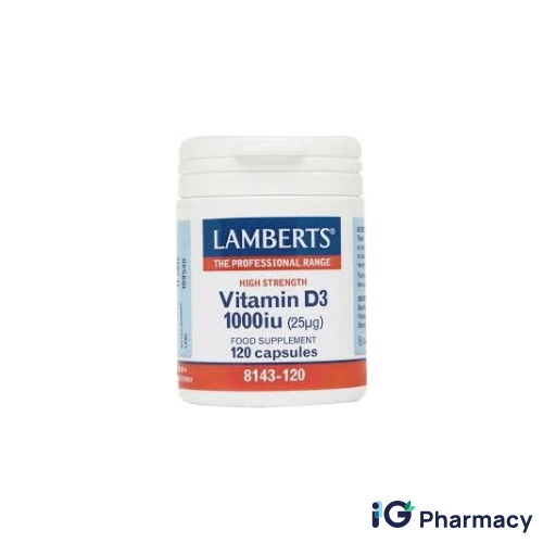 Untitled design - 2026-07-16T153159.613 Lambert's Vitamin D3 1000IU 120 Capsules - Image 1