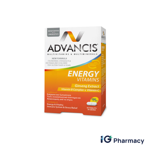 Untitled design - 2026-07-17T110252.029 Advancis Energy Vitamins – 30 Tablets - Image 1