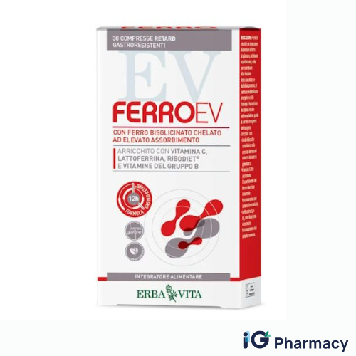 Your paragraph text - 2026-07-21T115331.867 Erba Vita Ferro EV – 30 Gastro-Resistant Retard Tablets - Image 1