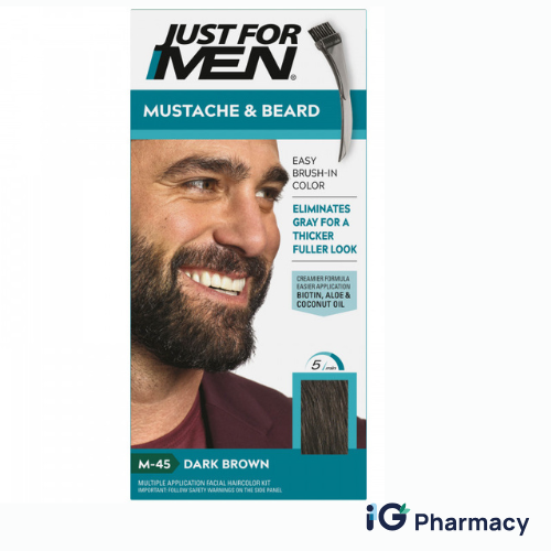 Your paragraph text - 2026-08-12T114026.413 Just For Men Mustache & Beard M-45 Dark Brown - Image 1
