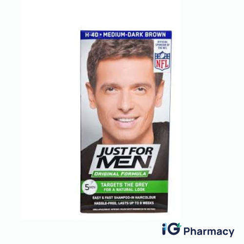 Your paragraph text - 2026-08-12T114523.477 Just For Men Shampoo-In Color H-40 Medium-Dark Brown - Image 1